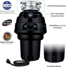Waste Maid 10-US-WM-658-3B Garbage Disposal Anti-Jam Stainless Steel Food Waste Grinding System, 1-1/4 HP Premium, Black by CozyNest Decor