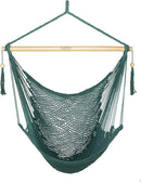 JoyView Hammock Chair with Spreader Bar Caribbean Hammock Swing Chair 300 LBS Weight Capacity XL Rope Hanging Chair for Outdoor Indoor Garden Yard - Green by GreenHaven Gardens