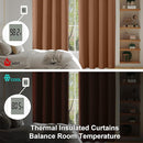 Simplebrand Ava Sun Baked Short Blackout Curtains for Bedroom 45 Inches Long 2 Panels Set, Solid Thermal Insulated, Energy Saving Window Treatment Curtains Blackout Drapes, W40 x L45 Inch, Sun Baked by TinyTreasures Baby Boutique