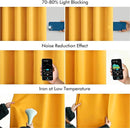 MIULEE Yellow Back Tab Blackout Curtains 72 Inches Long 2 Panels Set for Living Room Bedroom Privacy, Rod Pocket/Pinch Pleat Thermal Insulated Room Darkening Pleated Light Blocking Drapes by TinyTreasures Baby Boutique
