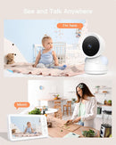 ARENTI Baby Monitor with 2 Cameras, 2K/3MP WiFi 6 Camera and Audio, 5-inch Wireless Screen, Smartphone App, Super Night Vision, Crying Detection, Auto Tracking, Temp&Humidity Sensor (D3 Set) by TinyTreasures Baby Boutique