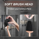 Sellemer Toilet Brush and Holder Set - Flexible Toilet Bowl Brush Head with Silicone Bristles, Compact Size for Storage and Organization, Ventilation Slots Base (1 Pack, Rose Gold) by CozyNest Decor