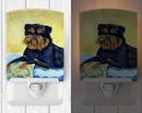 Brussels Griffon Ceramic Night Light Compact, UL-Certified, Ideal for Bedroom, Bathroom, Nursery, Hallway, Kitchen, 6x4x3, Multicolor