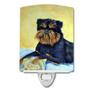 Brussels Griffon Ceramic Night Light Compact, UL-Certified, Ideal for Bedroom, Bathroom, Nursery, Hallway, Kitchen, 6x4x3, Multicolor