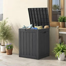 28 Gallon Outdoor Storage Box, Waterproof Durable Resin Deck Box for Indoor & Outdoor Use, Lockable Outdoor Bench, Deck Bin for Patio Furniture, Deliveries, Pool Supplies, Black by CozyNest Decor