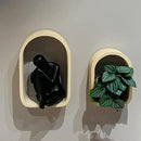 Guichifun Thinker Statue Resin Abstract Sculpture - Collectible Woman Figurine Art Home Office Bookshelf Decorative Objects Desktop Black Decor for Men&Women 5.25 X 6.25 X 8.5 Inch by CozyNest Decor