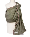 Hip Baby Wrap Ring Sling Baby Carrier for Infants and Toddlers - Beautiful, 100% Soft Cotton Baby Wraps Carrier for Babies 8-35 lbs - Perfect Baby Shower Gifts Moms and Dads - Nursing Cover (Olive) by TinyTreasures Baby Boutique