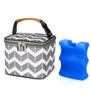BreastMilk Cooler Bag with Ice Pack Fits 4 Large Baby Bottles Up to 5 Ounce, Baby Bottle Cooler Bag Great for Nursing Mom Daycare by TinyTreasures Baby Boutique