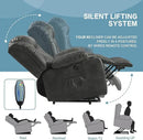 PARKOL Power Lift Recliner Chair for Elderly Breathable Leather Recliner Chair with Massage and Heat,2 Cup Holders,Electric Stand Assist,USB Ports,Gifts for Family (Beige) by CozyNest Decor