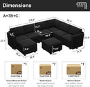 Belffin Modular Sectional Sofa with Storage Seat Oversized U Shaped Couch with Reversible Chaise Sofa Set with Ottoman Velvet Black by CozyNest Decor