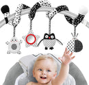 High Contrast Baby Toys - Black & White Hanging Toys for Car Seat, Stroller & Crib | Newborn Essentials 0-6 Months | Perfect by TinyTreasures Baby Boutique
