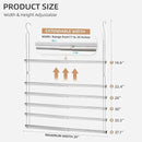 STORAGE MANIAC Hanging Closet Rod, Adjustable Width and Height Closet Hanging Organizer, Space-Saving Clothes Hanging Bar, Closet Extender Hanging Rod Double Closet Hanging Rod, 2 Pack Chrome by CozyNest Decor