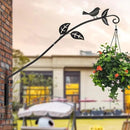 MorTime Extended Reach Wall Mounted Deck Hook, 26.5 Inches Multidirectional Heavy Duty Metal Bird Wall Bracket Wall Mounted Pole for Outdoor Lanterns Wind Chimes Bird Feeders by GreenHaven Gardens