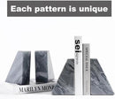 Marble Bookends for Heavy Books, Decorative Book Ends for Shelves, Unique and Heavy-Duty Book Ends for Hardback Book & CDS, Stone Book Stopper, Modern Book Holder, Monte Grigi, Set of 2 by CozyNest Decor
