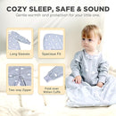 Mama Cheetah Baby Sleep Sack with Sleeves, 0.5 TOG Organic Cotton Wearable Blanket and Two-Way Zipper, Swaddle Transition Long Sleeve Sleeping Bag for Newborn Infant Toddler, 0-6 Months by TinyTreasures Baby Boutique