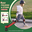 Besrey Kick Scooter for Kids Ages 3-10, 3-Wheel Folding Scooter with Adjustable Height, LED Light Wheels, Extra Wide Deck for Outdoor Activities by TinyTreasures Baby Boutique