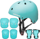 Kids Bike Skateboard Helmet Pad Set,Toddler Cyling Protective Gear Knee & Elbow Pads Wrist Guards for 5-8-10-12-14-16 Years Girls Boys Bicycle Scooter Roller Skate Inline Skating Rollerblading by TinyTreasures Baby Boutique