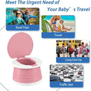 Travel Potty for Toddler, Portable and Foldable Toilet, Apply to Seat Emergency Toilet for Car, Camping, Outdoor, Indoor (pink, small) by TinyTreasures Baby Boutique