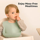 KeaBabies 2-Pack Silicone Baby Bibs for Eating - Sturdy Food-Grade Silicone Bibs for Babies Girl, Boy, Large Food Catcher, Clean & Put On Easily, Waterproof Toddler Feeding Essentials (Macaron) by TinyTreasures Baby Boutique
