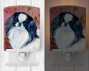 Japanese Chin Ceramic Night Light Compact, UL-Certified, Ideal for Bedroom, Bathroom, Nursery, Hallway, Kitchen, 6x4x3, Multicolor