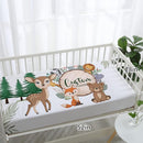 Personalized Nursery Crib Bedding Set: Custom Name 5 Piece Baby Crib Sets with Animal Theme - Toddler Double Layer Blanket Set, Comfortable Crib Bed Sheets for Baby Grils by TinyTreasures Baby Boutique