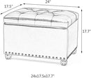 Joveco 24" Rectangular Ottoman with Storage for Living Room, Upholstered Storage Bench Foot Stool and Seat with Lift Off Lid, Coffee Table Footrest for Bedroom by CozyNest Decor
