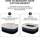 Large Storage Basket for Organizing, Woven Rope Basket for Shelves, Closet Organizer Bins for Clothes, Blanket, Toys, Baby Nursery Storage, 17.7" x 13" x 7.87", 2 Packs Gradient Blue by TinyTreasures Baby Boutique