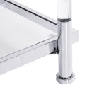 Chrome Glass Sofa Table, Acrylic Side Table, Console Table For Living Room & Bedroom - Chrome by HouseOfZazla
