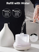 InnoGear Oil Diffuser, 300ML Ceramic Diffuser for Essential Oils Handcrafted Aromatherapy Diffuser Ultrasonic Cool Mist Humidifier with 4 Timers Waterless Auto Off for Room Office, White Base by TinyTreasures Baby Boutique