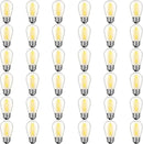 36 Pack S14 LED Bulbs for Outdoor String Lights, Shatterproof Replacement Edison Bulbs for Patio String Lights Outdoor Waterproof, Warm White 2200K, Dimmable, E26 Standard Base by GreenHaven Gardens