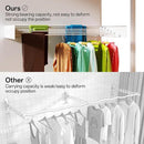 Wall Mounted Drying Rack for Laundry 40'', Folding Drying Rack Clothing Wall Mount with 5 Rods, Space Saving for Indoor Outdoor Bathroom Balcony (White, 40'') by CozyNest Decor