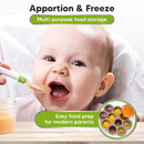 KeaBabies Silicone Food Freezer Trays with Lid, 2oz x 10 Pods Baby Food Storage Containers, Easy Puree Meal Prep, Breast Milk Silicone Freezer Molds, Dishwasher, Microwave Safe,BPA-Free(Chai Latte) by TinyTreasures Baby Boutique