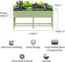 Elevated Raised Garden Bed-V Series, 2' x 6' Garden Beds with Legs & Storage Rack for Patio Porch, 1000 Lbs Weight Capacity, Outdoor Planter Boxes for Gardening Herbs Vegetables Flowers, Pearl White by GreenHaven Gardens