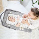 Baby Lounger for Newborn Portable Bag,Baby Nest Play Gym mat with Strap,Newborn Lounger Adjustable Size & Inner Zipper Lengthen Space to 24 Months(Gray Thousand Bird Check) by TinyTreasures Baby Boutique