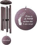 ASTARIN 36" Large Deep Tone Personalized Sympathy Wind Chimes, Memorial Wind Chime for Loss of Mother Father Loved One, Angel's Feather Bereavement Gifts Decor Outdoor Patio Garden(Produced in USA) by CozyNest Decor