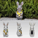 Easter Bunny Statue with Glowing Decorative Solar Ball - Home and Garden Rabbit Decor Solar Garden Outdoor Statue for Patio and Garden Easter Gifts,Figurine Light Gifts for Bunny Lovers and Friends by GreenHaven Gardens