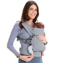 Beco Gemini Baby Carrier from Newborn to Toddler - Certified Ergonomic Newborn Baby Carrier for Infants and Children of 7-35 lbs - M Shape, Adjustable Seat, 100% Cotton (Grey) by TinyTreasures Baby Boutique