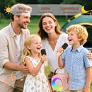 Mini Karaoke Machine for Kids Adults, Portable Bluetooth Speaker with 2 Wireless Microphones, Microphone and Speaker Set with Disco Light for Home Party Christmas Birthday Gift for Girls Boys by TinyTreasures Baby Boutique
