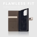 D8 Edition Full Grain Leather Wallet Case for iPhone 15 Pro Max - [2-in-1] Handcrafted Detachable Diary Style with Magnetic MagSafe Back Cover and Snap Closure, Gift Box Included (Etoffe Cream) by TinyTreasures Baby Boutique