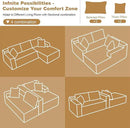 108" Sectional Couches for Living Room Modern Modular Sofa with L-Shape Couchs Upholstered Boneless Couch Deep Seat Sectional Couch with Chaise (Green, Right Facing Chaise+2Seaters) by CozyNest Decor