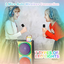 Mini Karaoke Machine for Kids Adults, Portable Bluetooth Speaker with 2 Wireless Microphones, Birthday Toys for Girls Ages 4 5 6 7 8 9 10 11 12+ Years Old Toddler by TinyTreasures Baby Boutique