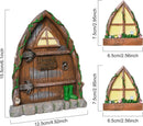 Resin Fairy Door and Window for Trees,Glow in The Dark,Miniature Fairy Garden Accessories,Garden Outdoor Decor for Trees,Gnomes House，Elf House by GreenHaven Gardens