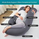Sasttie Pregnancy Pillows for Sleeping, U Shaped Cooling Full Body Pillow with Removable Cover, Pregnant Women Must Haves, Maternity Essential, Dark Grey by TinyTreasures Baby Boutique