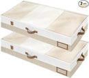 StorageWorks Large Under Bed Storage Containers with Handles and Label Holder, 2 Pack Ultra-thick Fabric Underbed Bins, Closet Organizer for Clothes, Blankets, Sweater by CozyNest Decor