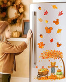 Fall Window Clings - 9 Sheets 149 Pcs Fall Decorations for Autumn Thanksgiving Harvest Home Party, Pumpkin Leaves Car Maple Castle Acorns Stickers for Glass, Double-Sided Static Window Decals by CozyNest Decor