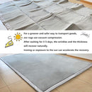 Loartee Coral Velvet Crawling Rug (6.0'x 6'8", Gray) for Toddler Children Play Area Rugs Yoga Mat Exercise Pads Carpet by TinyTreasures Baby Boutique