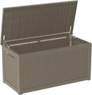 260 Gallon Double-Wall Resin Deck Box - Lockable Waterproof Outdoor Storage Box, 1000lbs Capacity & Doubles as Seating for Patio Furniture - Garden Tools, Pool Accessories (Brown) by CozyNest Decor
