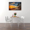 DZL Art S74781 Canvas Painting Print Paradise Tropical Island Beach with Palms Photograph Print Nature Pictures Wall Art Canvas Prints Painting for Living Room Bedroom Decor Office Wall Decor by CozyNest Decor