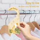 R HORSE 8Pcs Safari Baby Closet Dividers, Double Sided Nursery Hanger Dividers Wood Baby Closet Size Organizers for Boy Girl Birthday Christmas Gift (0-24 Months) by TinyTreasures Baby Boutique