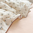 BuLuTu Cotton Muslin Kids Toddler Pillowcase with Cute Rose Flowers Super Soft Standard Nursery Pillowcase for Boys,Girls,Bedding Decor Machine Washable, Durable Pillowcase,1 Piece by TinyTreasures Baby Boutique